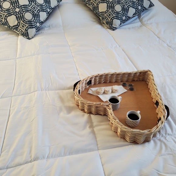 Basket Tray with Leather Handles - Picture 8 of 9